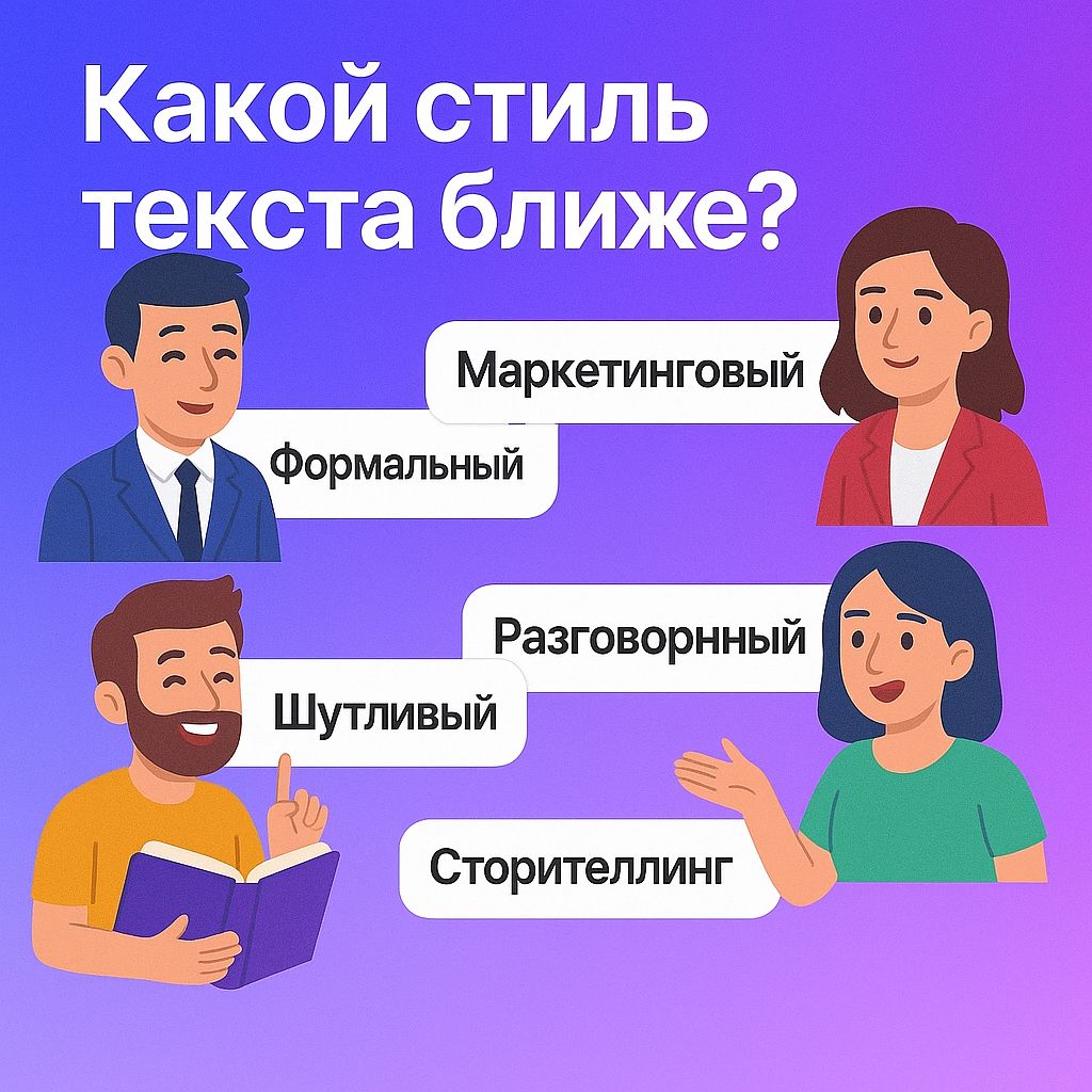 Выбирай стиль текста с Текстаграм!